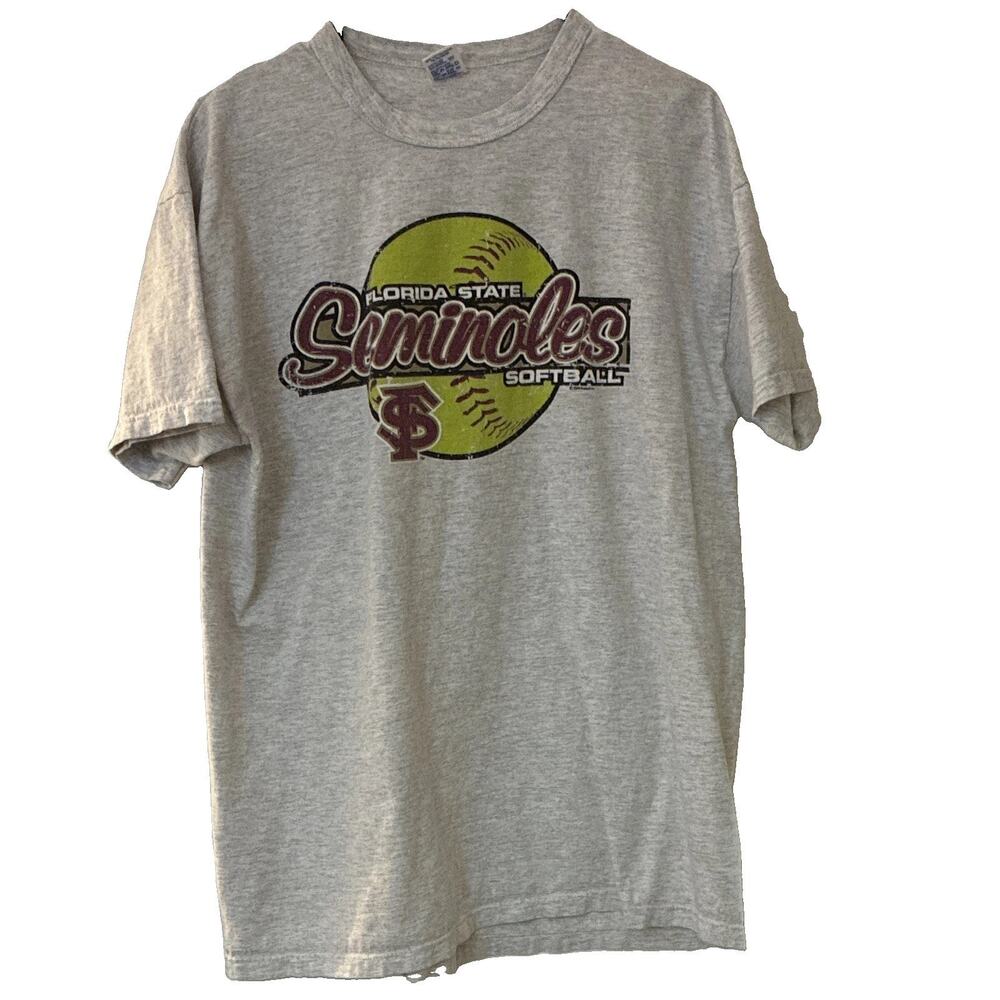 Vintage Russell Athletic Florida St Seminoles T Shirt Mens L Made in USA FSU Y2K